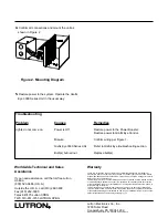 Предварительный просмотр 2 страницы Lutron Electronics Grafik Eye 3000 Series Instruction Instructions