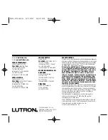 Preview for 32 page of Lutron Electronics Grafik Eye ELVI Installation Instructions Manual