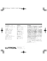 Preview for 40 page of Lutron Electronics Grafik Eye ELVI Installation Instructions Manual