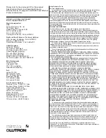 Preview for 4 page of Lutron Electronics Grafik Eye GRX-CI-NWK-E Installation Instructions Manual