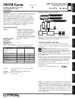 Предварительный просмотр 1 страницы Lutron Electronics Grafik Eye GRX-TVI Installation And Operation Instructions Manual