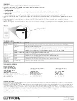 Предварительный просмотр 4 страницы Lutron Electronics Grafik Eye GRX-TVI Installation And Operation Instructions Manual