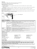 Предварительный просмотр 8 страницы Lutron Electronics Grafik Eye GRX-TVI Installation And Operation Instructions Manual