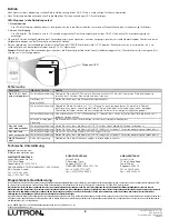 Предварительный просмотр 20 страницы Lutron Electronics Grafik Eye GRX-TVI Installation And Operation Instructions Manual