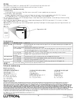 Предварительный просмотр 28 страницы Lutron Electronics Grafik Eye GRX-TVI Installation And Operation Instructions Manual