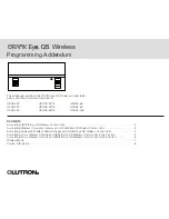 Preview for 1 page of Lutron Electronics GRAFIK Eye QSGRJ-4P Programming Addendum