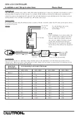 Lutron Electronics GRX-LC8 Installation And Setup Instructions preview