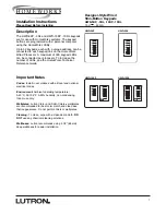 Lutron Electronics HomeWorks HWD-5KP Installation Instructions preview