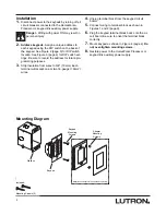 Preview for 2 page of Lutron Electronics HomeWorks HWD-5KP Installation Instructions