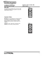 Lutron Electronics Homeworks Signature Series Installation Instructions предпросмотр