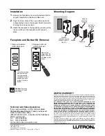 Preview for 2 page of Lutron Electronics Homeworks Signature Series Installation Instructions