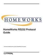 Lutron Electronics HomeWorks Protocol Manual preview