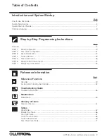 Preview for 3 page of Lutron Electronics LCP128 Setup And Maintenance Manual