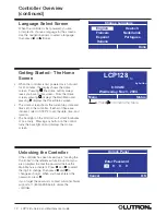 Предварительный просмотр 12 страницы Lutron Electronics LCP128 Setup And Maintenance Manual