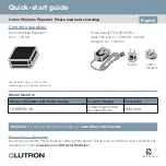 Preview for 1 page of Lutron Electronics LK-REPPRO-BL Quick Start Manual