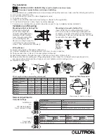 Preview for 2 page of Lutron Electronics LOS-W Series Installation Instructions Manual