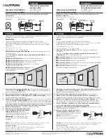 Предварительный просмотр 2 страницы Lutron Electronics LR-TEMP-FLSH Installation Instructions