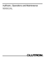 Lutron Electronics myRoom Operation And Maintenance Manual предпросмотр