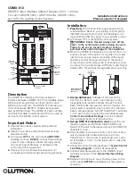 Preview for 1 page of Lutron Electronics ODMX-512 Installation Instructions