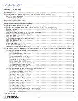 Preview for 2 page of Lutron Electronics PALLADIOM Configuration Manual