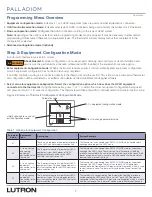 Предварительный просмотр 7 страницы Lutron Electronics PALLADIOM Configuration Manual