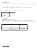 Preview for 11 page of Lutron Electronics PALLADIOM Configuration Manual