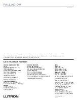 Preview for 41 page of Lutron Electronics PALLADIOM Configuration Manual