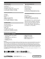 Preview for 16 page of Lutron Electronics PAV6M-120 Installation Manual