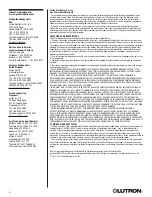 Preview for 6 page of Lutron Electronics QSE-CI-DMX Installation And Operation Instructions Manual