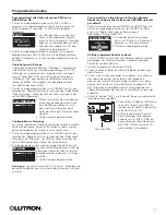 Preview for 17 page of Lutron Electronics QSE-CI-DMX Installation And Operation Instructions Manual