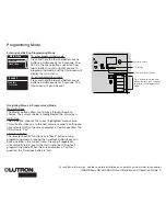 Предварительный просмотр 9 страницы Lutron Electronics QSGR-16D Quick Installation And Operation Manual