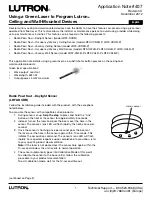 Lutron Electronics Radio Powr Sav LRF2-DCRB Application Note предпросмотр