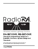 Preview for 1 page of Lutron Electronics RadioRA Chronos RA-SBT-CHR Programming Manual