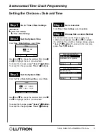 Preview for 3 page of Lutron Electronics RadioRA Chronos RA-SBT-CHR Programming Manual