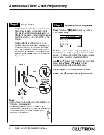 Preview for 6 page of Lutron Electronics RadioRA Chronos RA-SBT-CHR Programming Manual