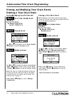 Preview for 12 page of Lutron Electronics RadioRA Chronos RA-SBT-CHR Programming Manual