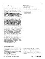 Preview for 14 page of Lutron Electronics RadioRA Chronos RA-SBT-CHR Programming Manual