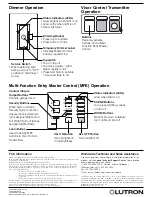 Предварительный просмотр 2 страницы Lutron Electronics radioRA RA-QS-SEC-1 Manual