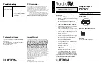 Preview for 1 page of Lutron Electronics RadioRA RA-REP Installation Instructions