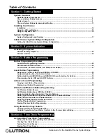 Preview for 5 page of Lutron Electronics RadioRA RA-SBT-CHR Setup And Installation Manual