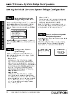 Предварительный просмотр 18 страницы Lutron Electronics RadioRA RA-SBT-CHR Setup And Installation Manual