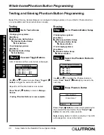 Предварительный просмотр 48 страницы Lutron Electronics RadioRA RA-SBT-CHR Setup And Installation Manual