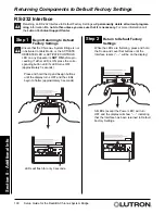 Предварительный просмотр 100 страницы Lutron Electronics RadioRA RA-SBT-CHR Setup And Installation Manual