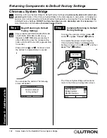 Предварительный просмотр 102 страницы Lutron Electronics RadioRA RA-SBT-CHR Setup And Installation Manual