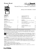 Lutron Electronics RadioTouch RTA-RS232 Setup And Installation Manual preview