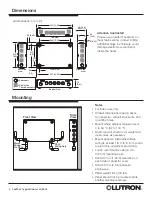 Предварительный просмотр 4 страницы Lutron Electronics seeTouch guestroom solutions Installation Manual