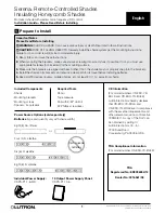 Preview for 1 page of Lutron Electronics Serena Installation Manual