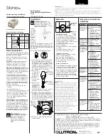 Preview for 2 page of Lutron Electronics Stanza SZ-1SD Installation Instructions