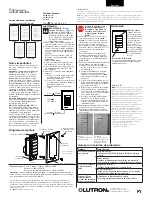 Preview for 2 page of Lutron Electronics Stanza SZ-2B Installation Instructions