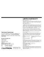 Preview for 8 page of Lutron Electronics STBO-4SN Instructions Manual